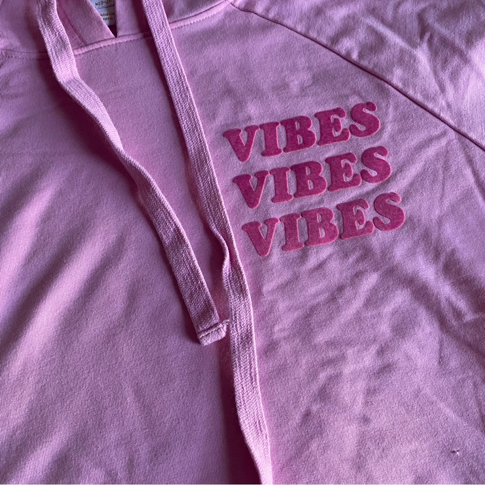 Spiritual Gangster Pink Crop Hoodie Sweatshirt Pullover Jumper Medium Vibes - Picture 5 of 8